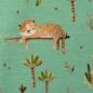 Preview: Baumwolljrsey Druck Leoparden auf grün by Christiane Zielinski